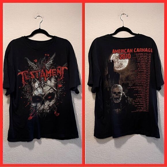 Testament Concert Tour 2010 T Shirt Mens XL Double Sided. - Picture 3 of 6